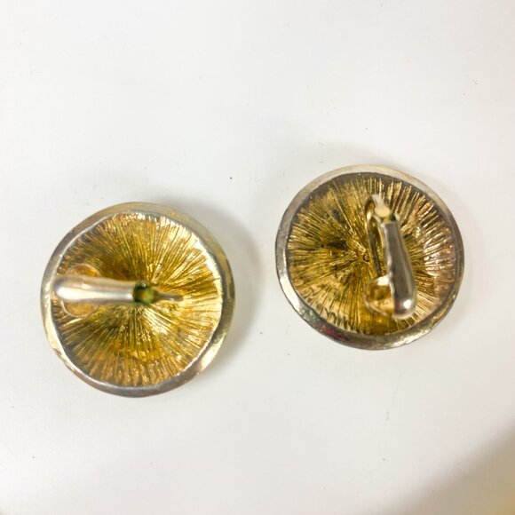 Enameled Cream Black Dots Leopard Torque Necklace Coordinating Clip-On Earrings - Picture 5 of 5